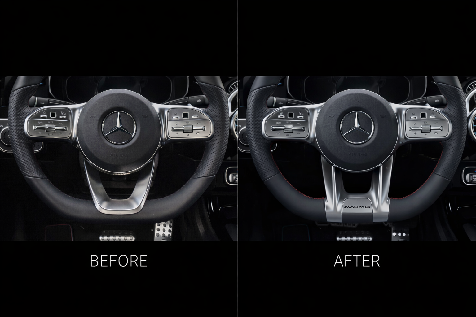Mercedes AMG steering wheel (New edition)