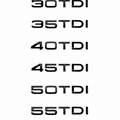 Audi TDI Engine Emblem Set – Gloss Black Badge Kit
