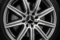 Mercedes-Benz 75mm Black & Silver Wheel Center Caps – 4 Pack