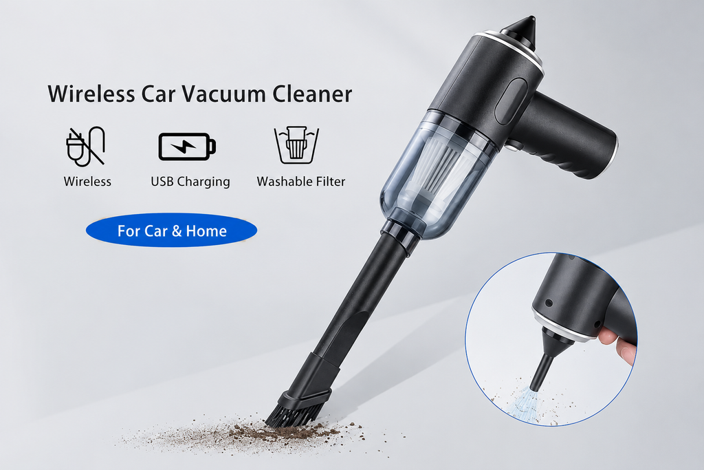 Cordless Handheld Vacuum Cleaner for Car & Home – Compact & Convenient