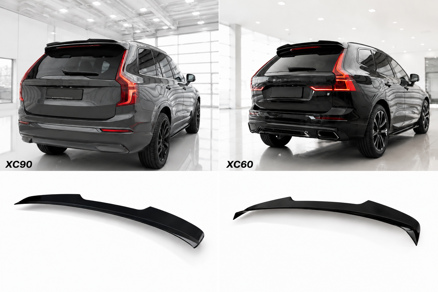 Volvo XC60/XC90 spoiler wings - Glossyblack