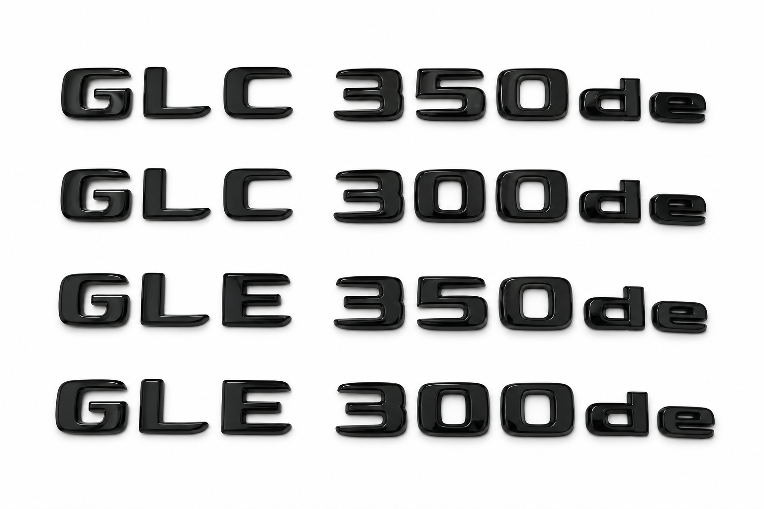 Mercedes-Benz Rear Trunk Emblem Badge Black Edition GLC GLE