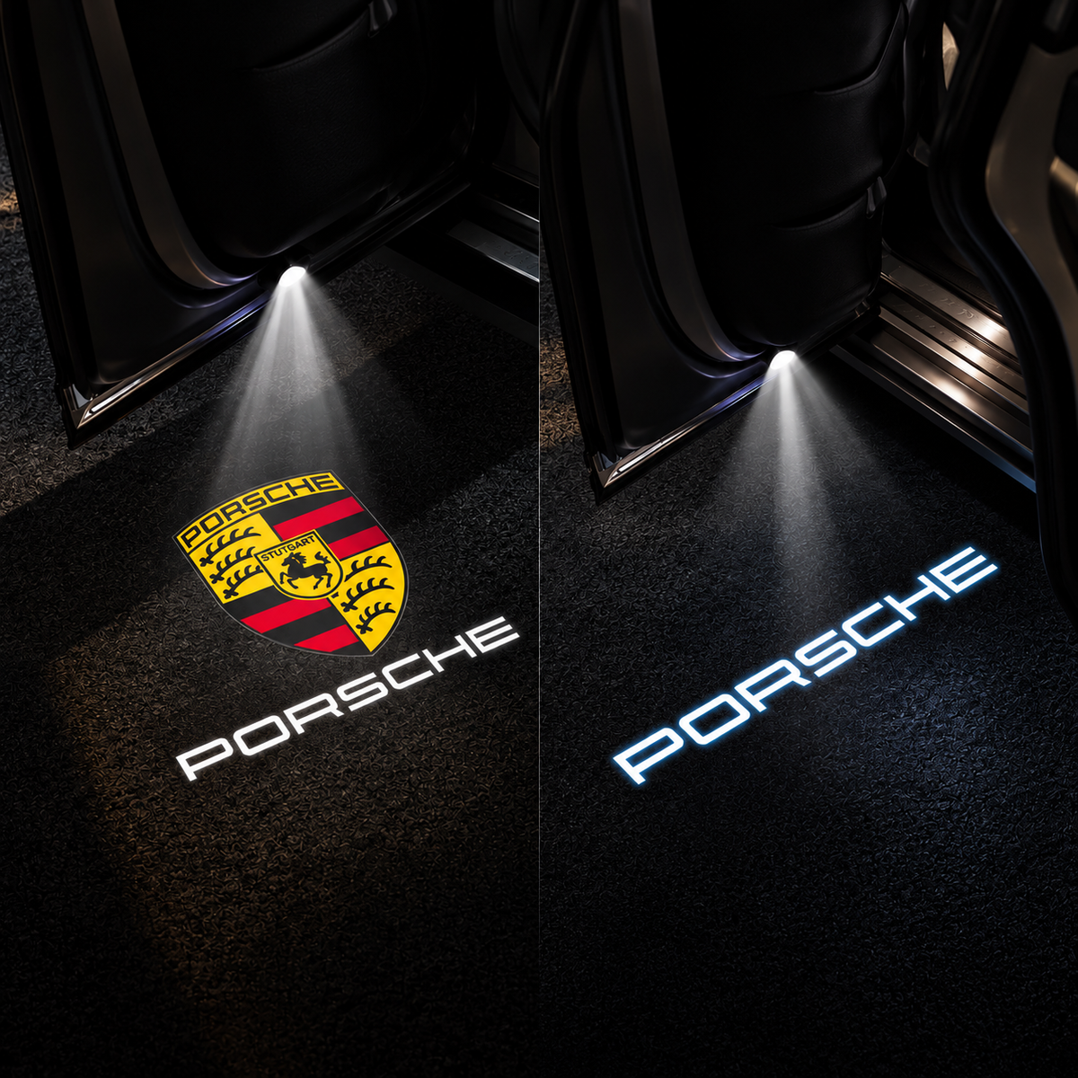 Porsche LED Door Logo Lights