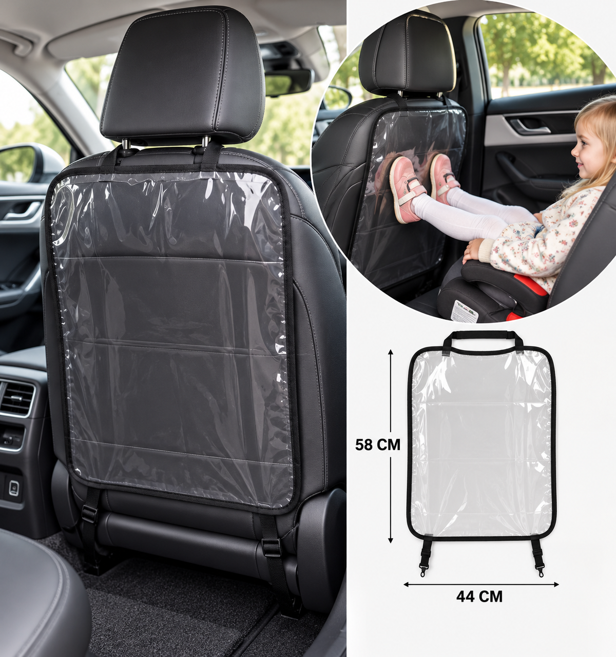 Clear Car Seat Back Protector – Waterproof