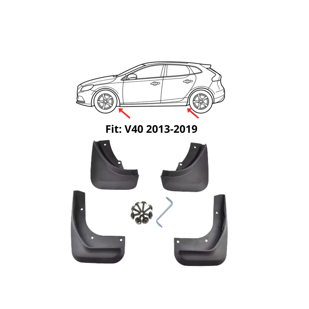 Volvo V40 Mudflaps 4-pack – fits 2013-2019