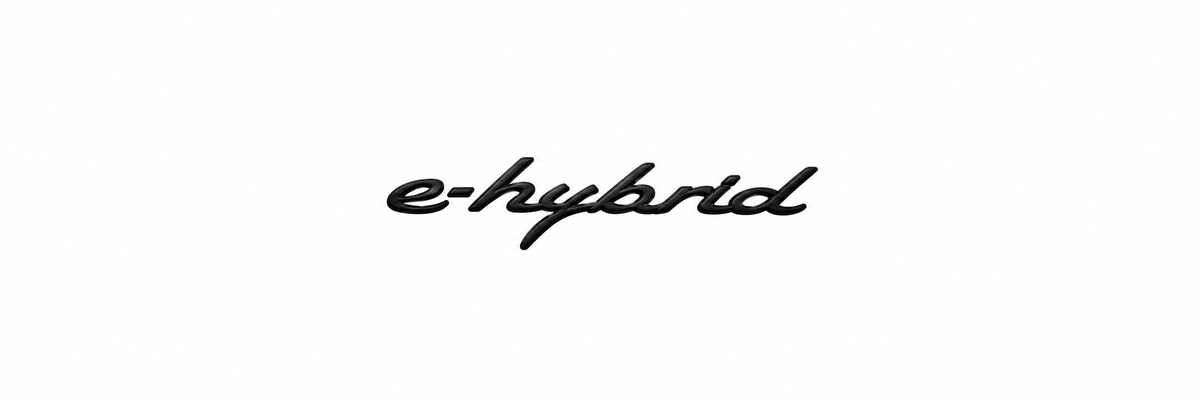E-hybrid Black Letter Badge Emblem