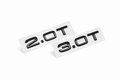 2.0T/3.0T Audi glossyblack emblems for trunk/fender