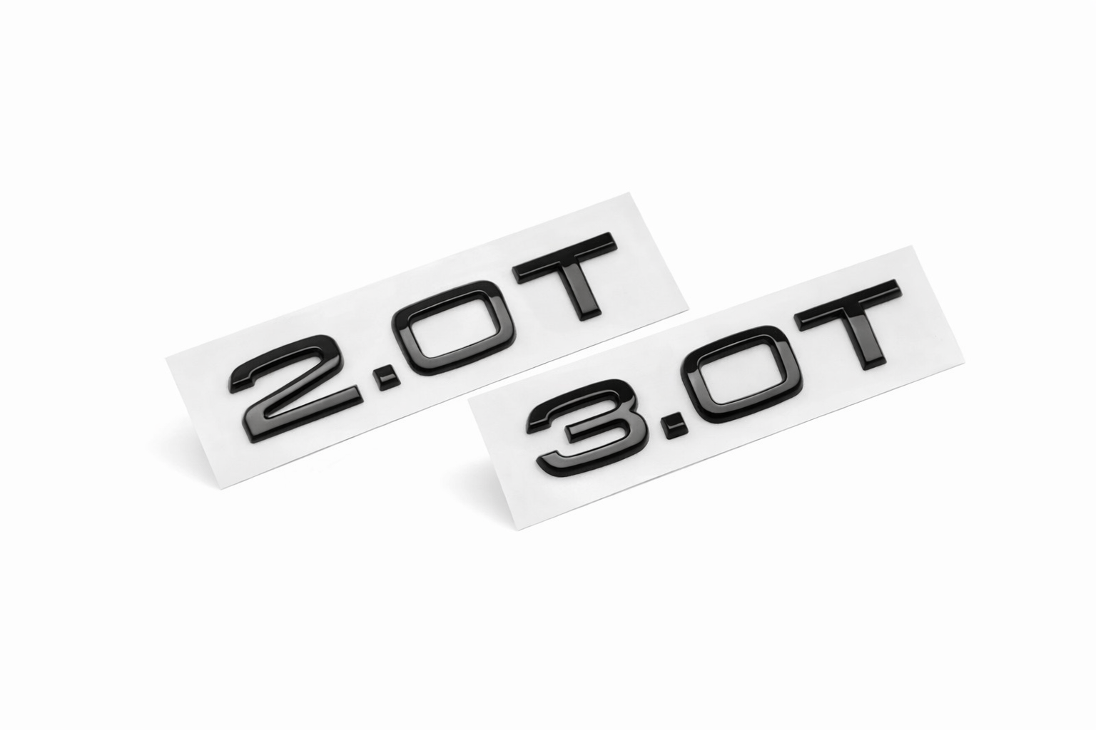 2.0T/3.0T Audi glossyblack emblems for trunk/fender