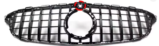 Mercedes GT Grille AMG Look Panamericana for C-Class W205 2019–2021 Facelift with & without camera (All Black/Chrome)