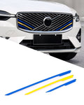 Swedish Flag Grille Trim for Volvo – Blue & Yellow Accent Strips (New grill type) XC90, XC60, S90