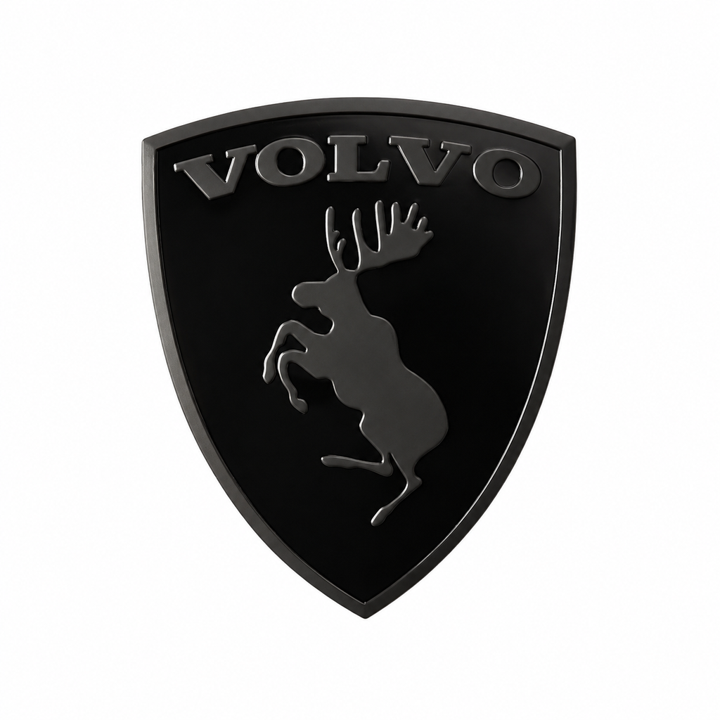 Volvo Prancing Moose Emblem - All black - Grill/Trunk/Fender