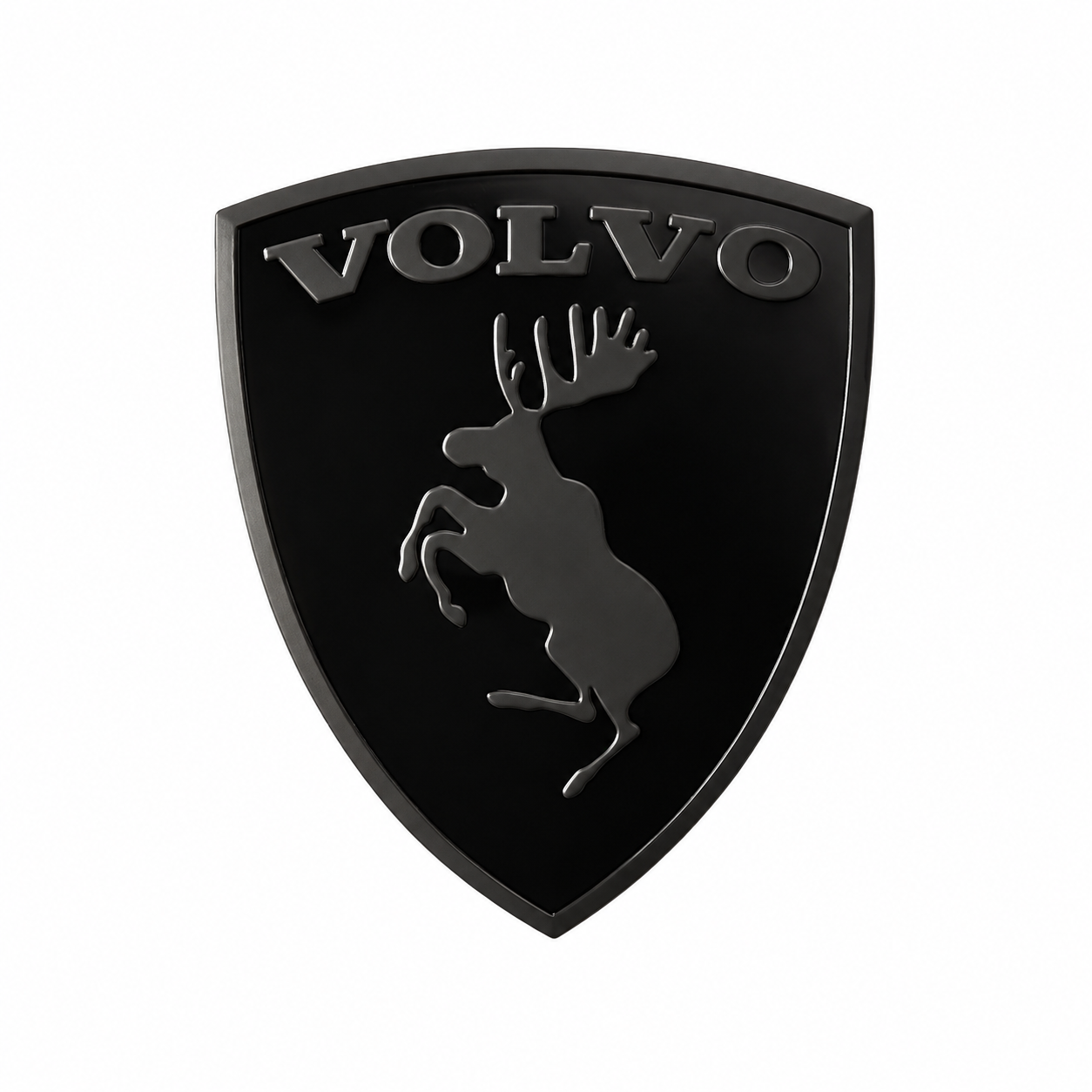 Volvo Prancing Moose Emblem - All black - Grill/Trunk/Fender