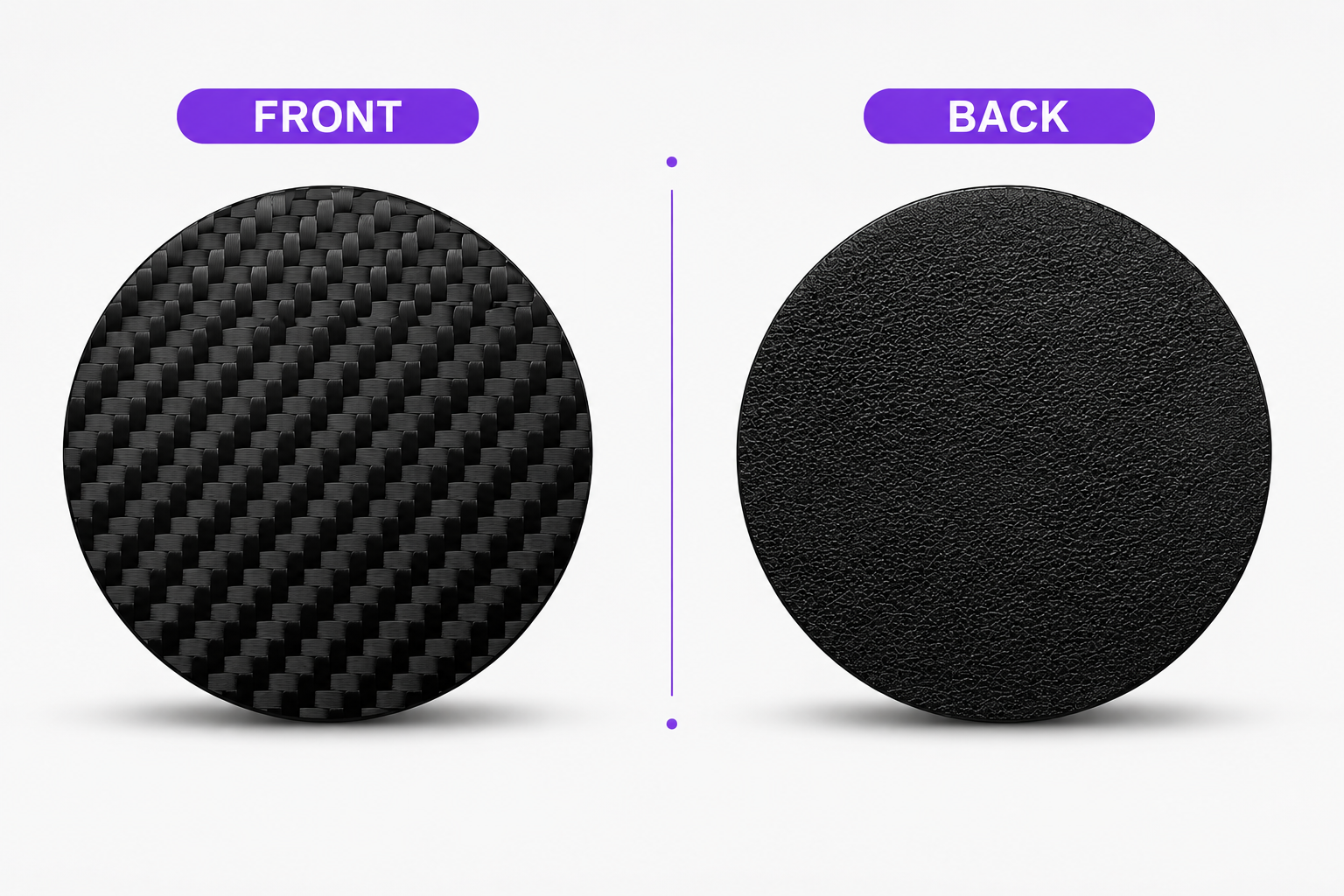 Premium Carbon Fiber Cup Pads (2PACK) ( Universal )