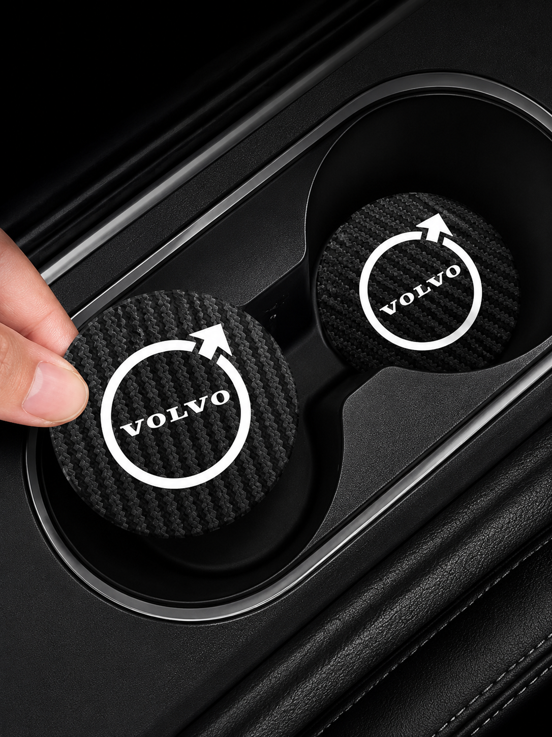 Volvo Carbon Fiber Cup Pads (2PACK)