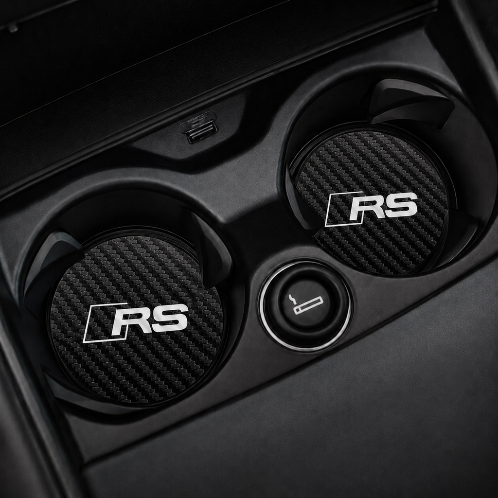 Audi RS Carbon Fiber Cup Pads (2PACK)