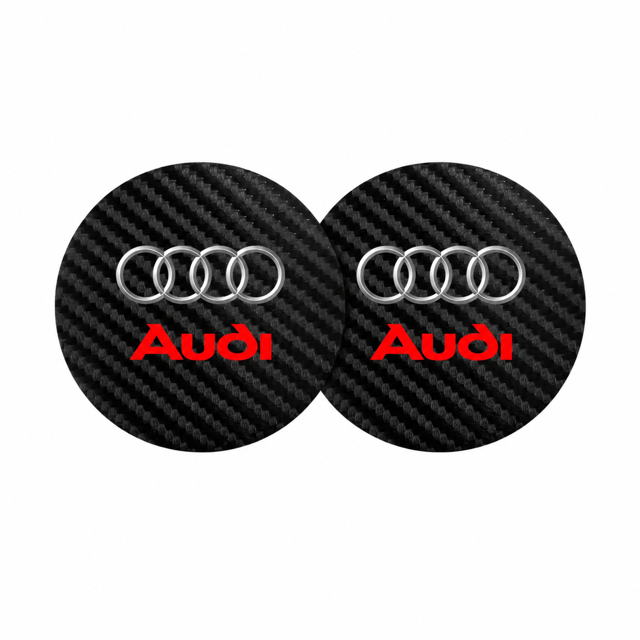 ”Carbon Fiber” Cup Pads for Audi (2PACK)