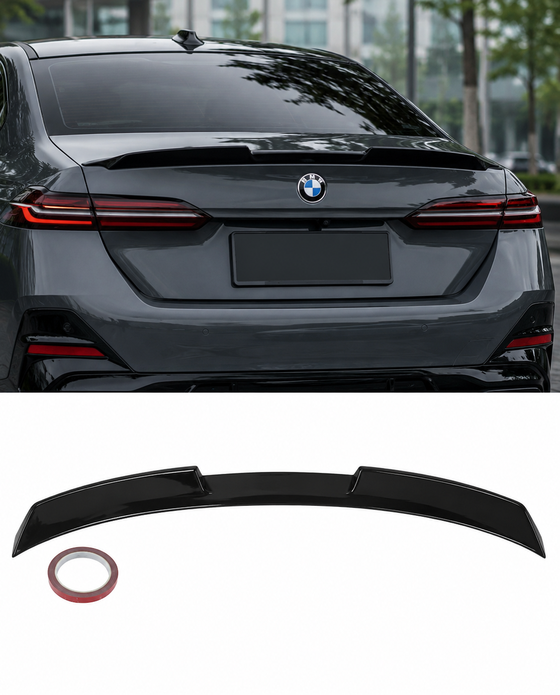 BMW 5 Series / i5 G60 2024–2025 Gloss Black Rear Trunk Spoiler Wing