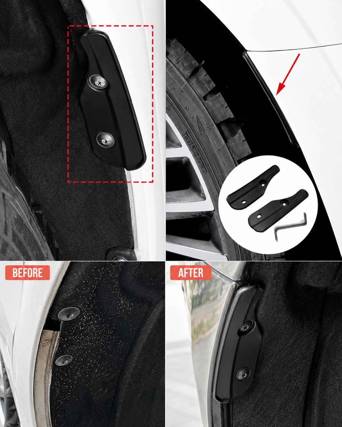Small mudflaps for the rear wheel arch XC60 2018-2026 (2-pack)