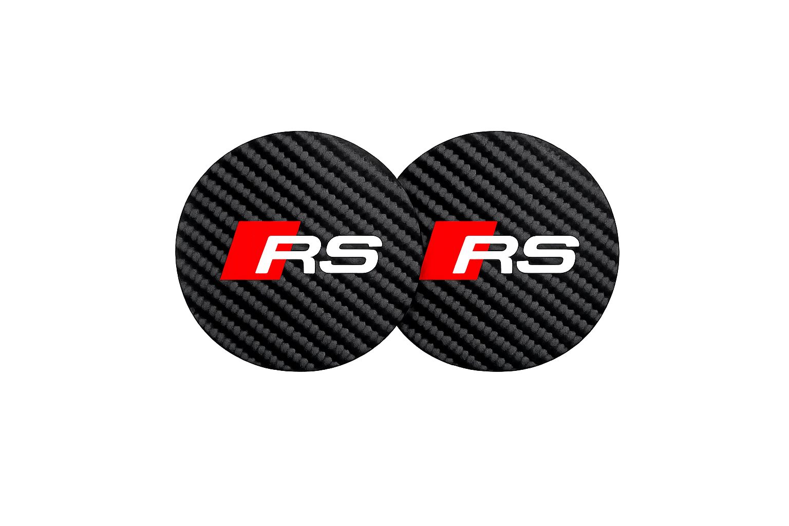 Audi RS Carbon Fiber Cup Pads (2PACK)