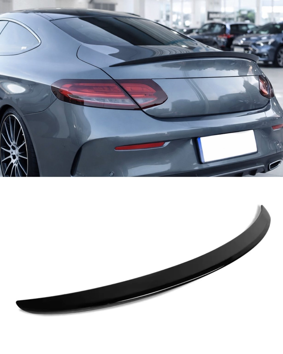 Mercedes C class/C43/C63 coupe W205 spoiler (2015-2021) Glossyblack ...