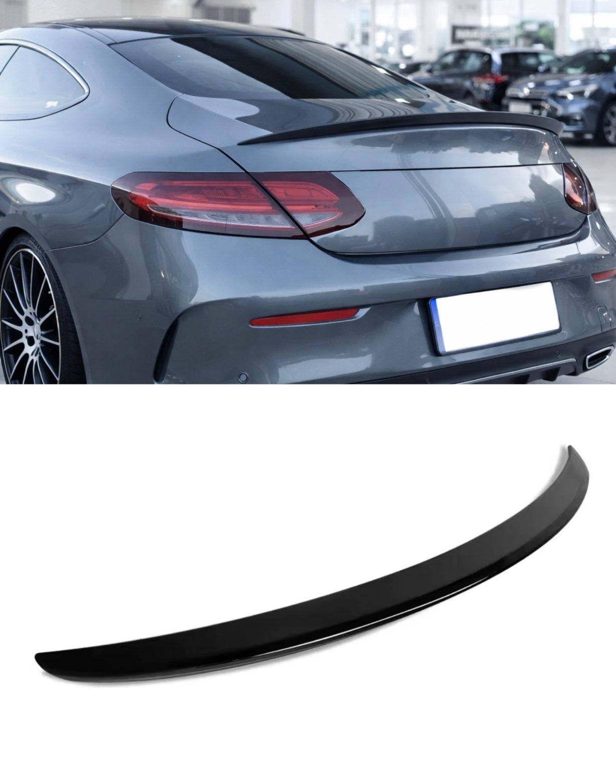 Mercedes C class/C43/C63 coupe W205 spoiler (2015-2021) Glossyblack