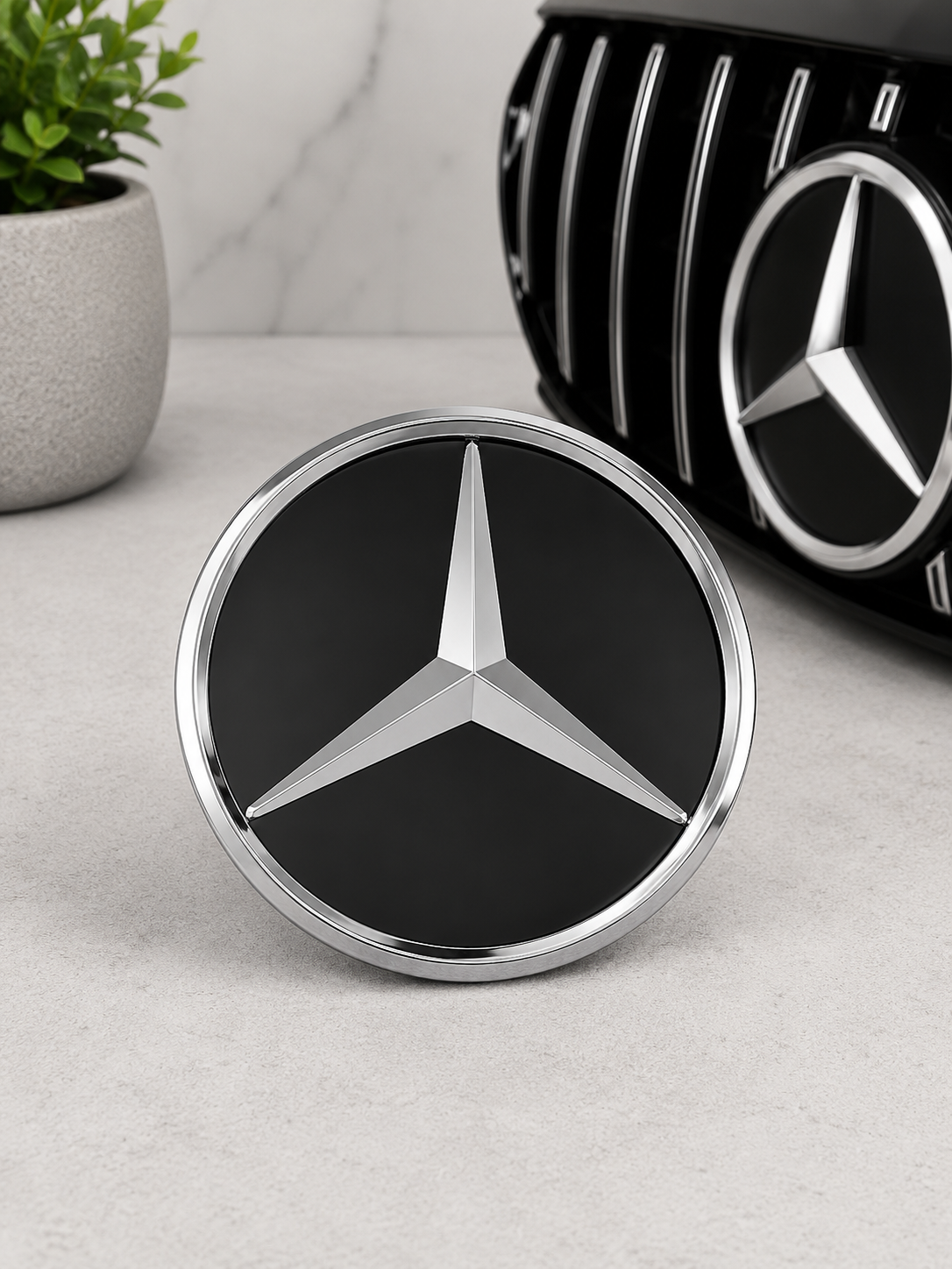 Mercedes Front Star Facelift Upgrade (Mirror / Flat / Distronic) – 190mm