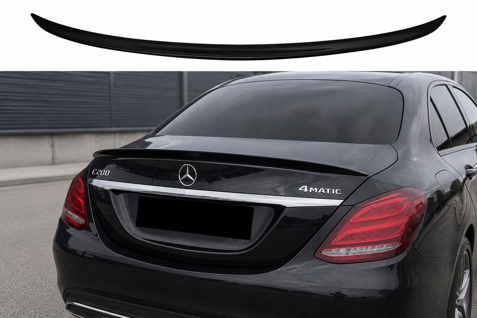 Mercedes-Benz C-Class W205 (2015–2021) Trunk Spoiler – Gloss Black