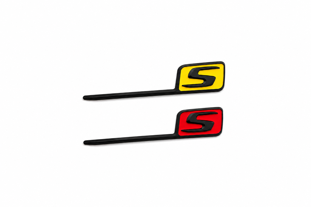 Mercedes S Badge Red/Yellow Sport Styling