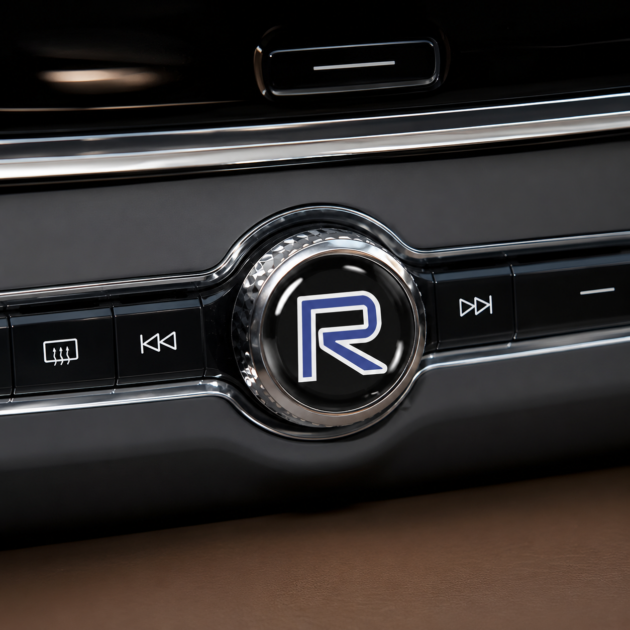 R-Design epoxy/gel decal for the radio button - Volvo