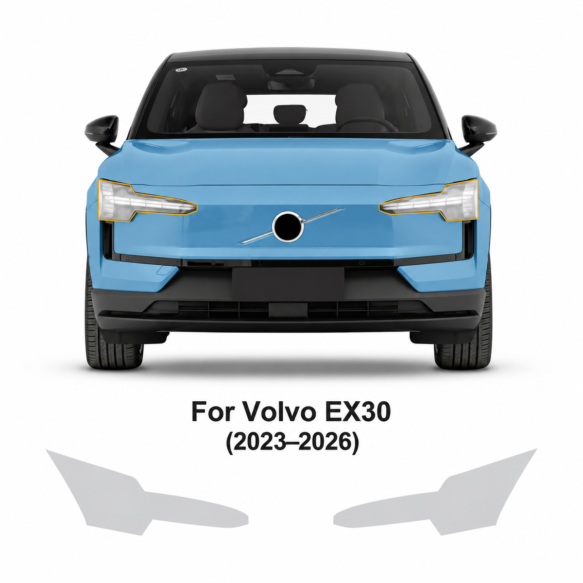 Pre-Cut Clear Headlight Protection Film for Volvo EX30 (2023–2026)