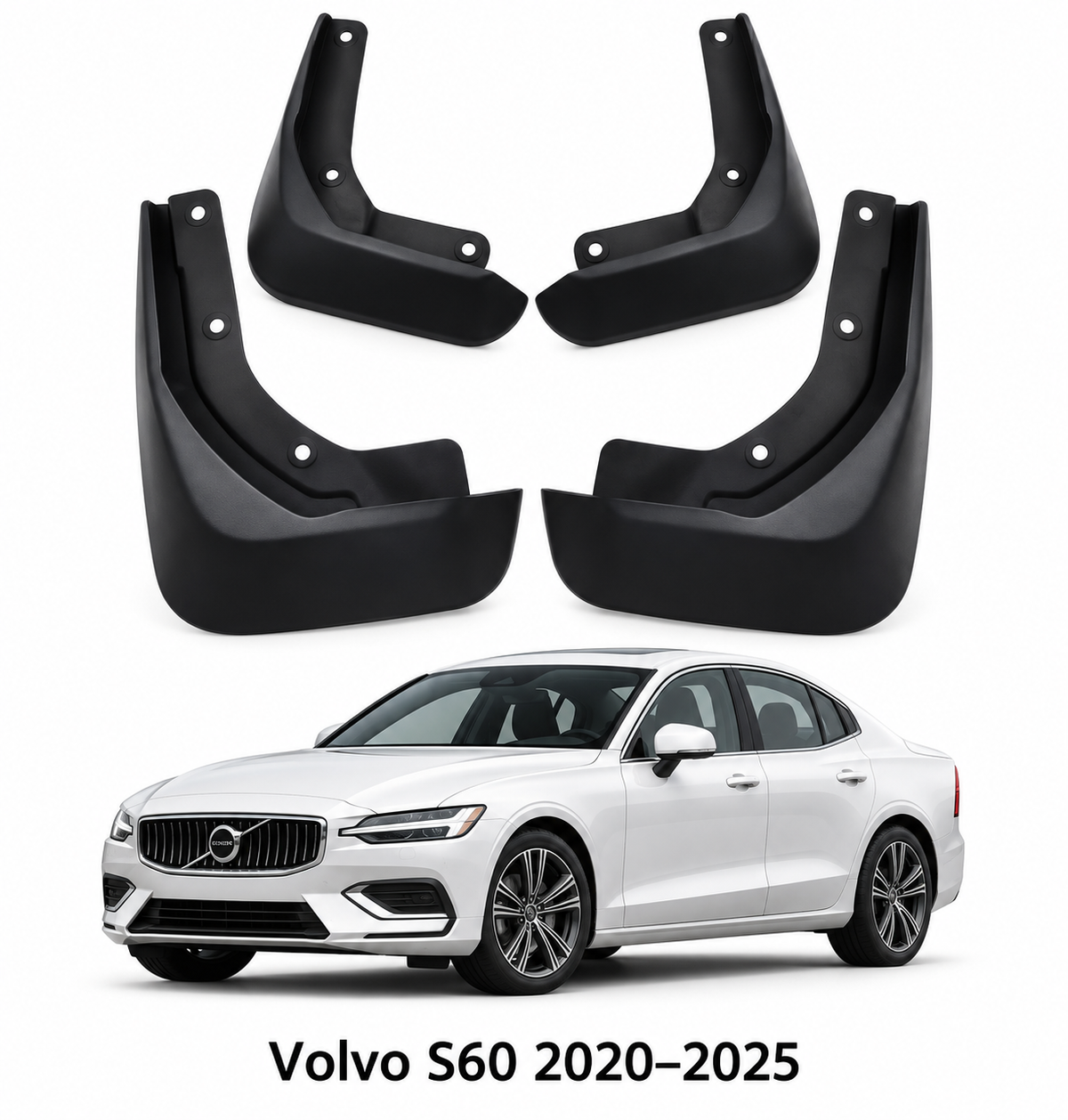 Mud Flaps for Volvo S60 (2020–2025) – 4-Piece Set