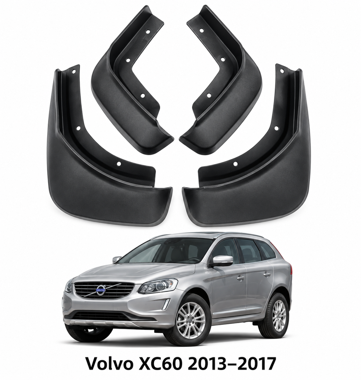 Mud Flaps for Volvo XC60 (2013–2017) – 4-Piece Set