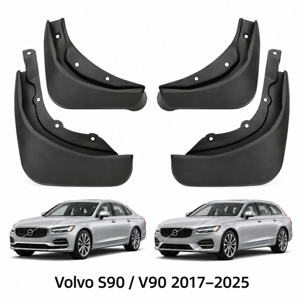 Mud Flaps for Volvo S90 / V90 (2017–2025) – 4-Piece Set