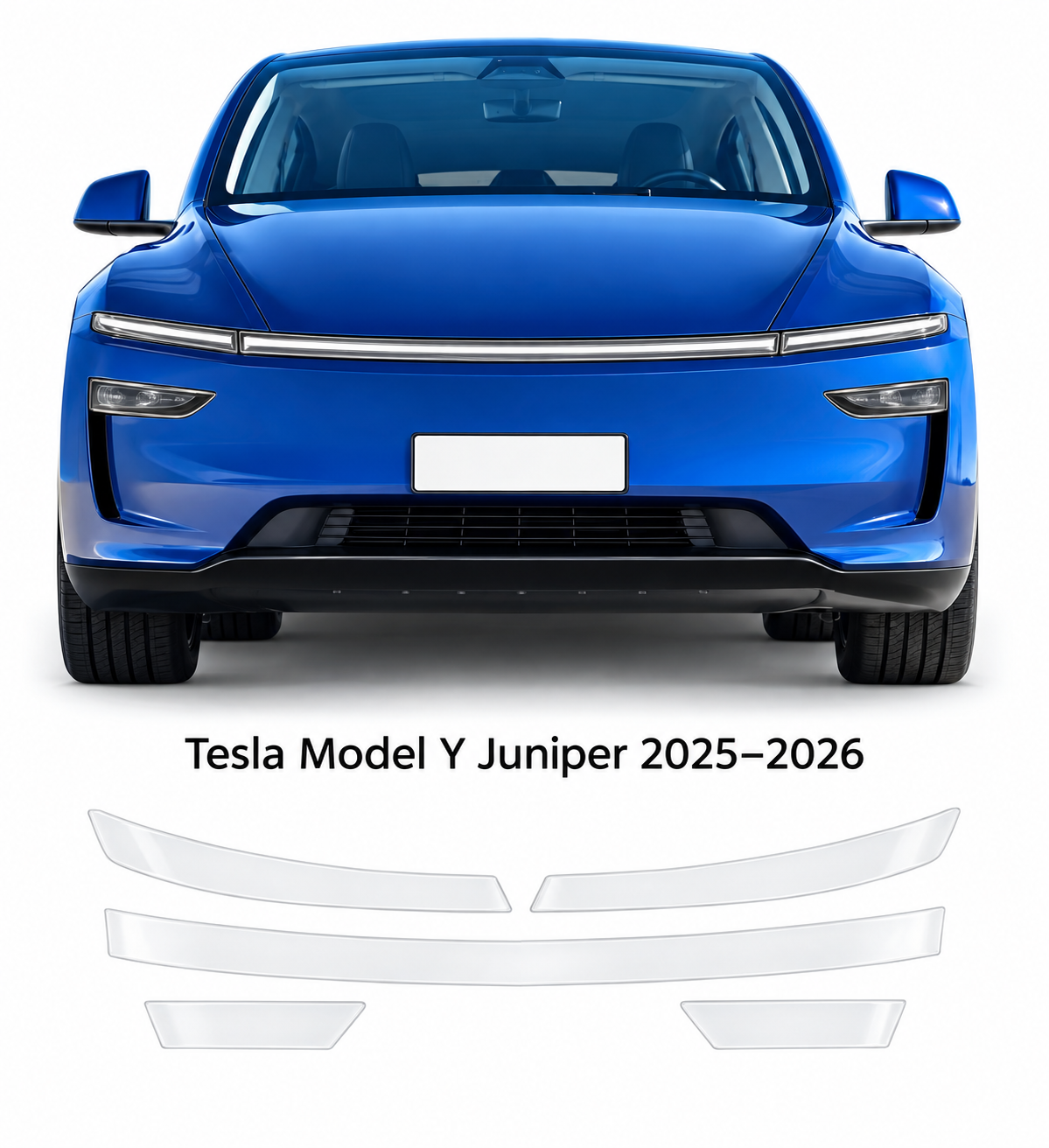 Pre-Cut Clear Headlight Protection Film for Tesla Model Y Juniper (2025–2026)