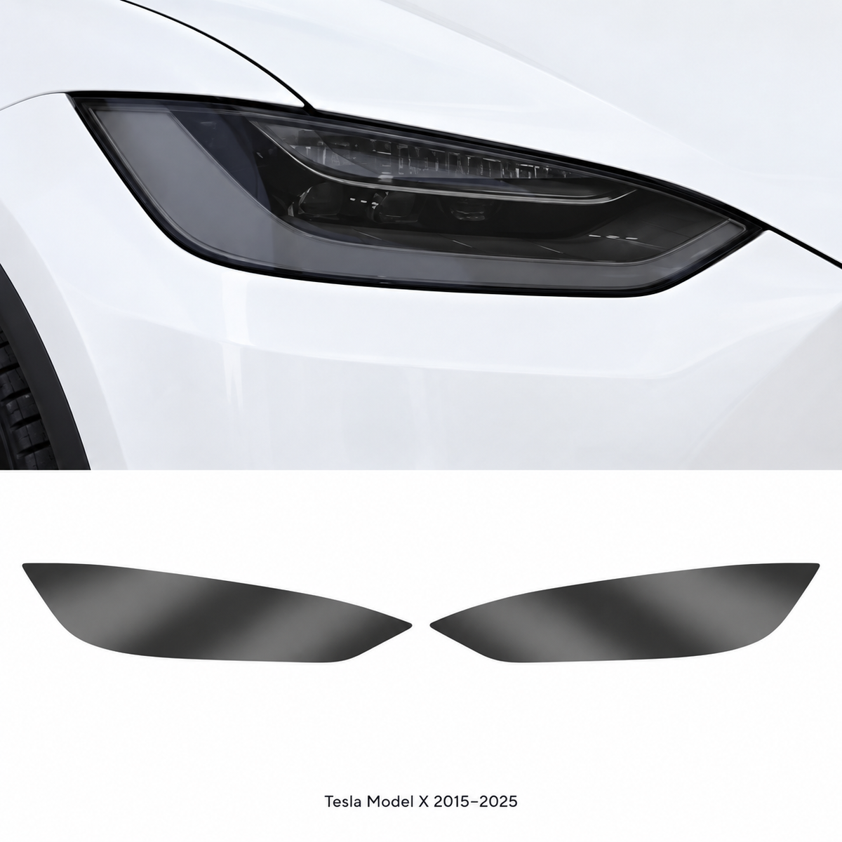 Pre-Cut Smoked Headlight Tint for Tesla Model X (2015–2025)