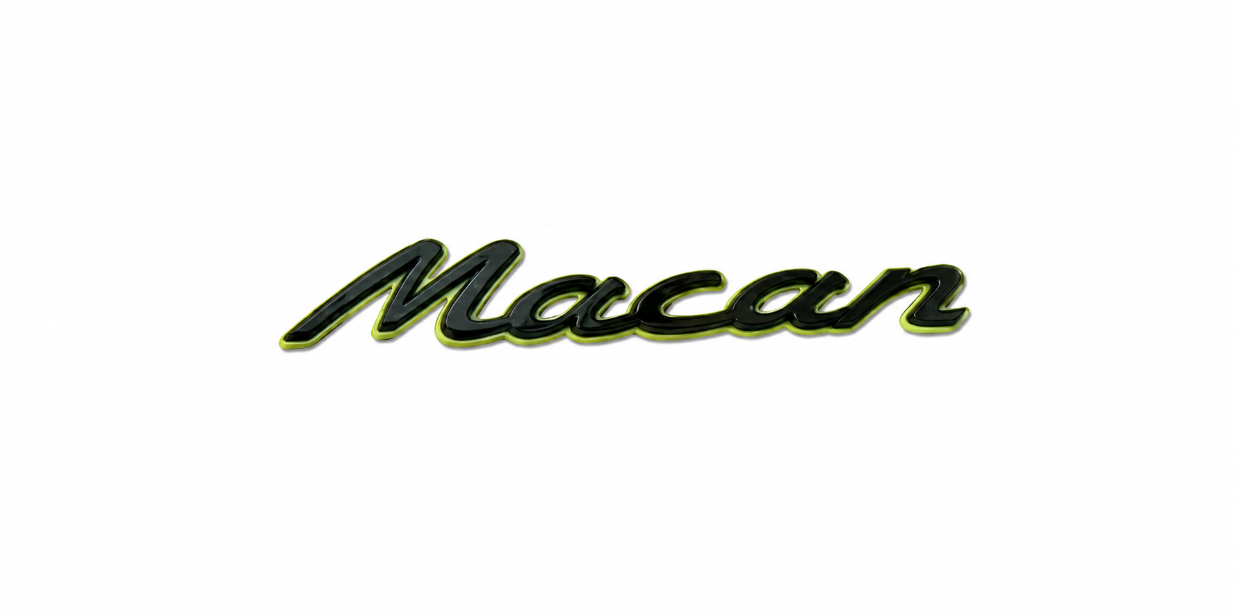 Macan Black Letter Badge Emblem Green Base