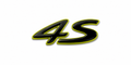4S Black Letter Badge Emblem Green Base