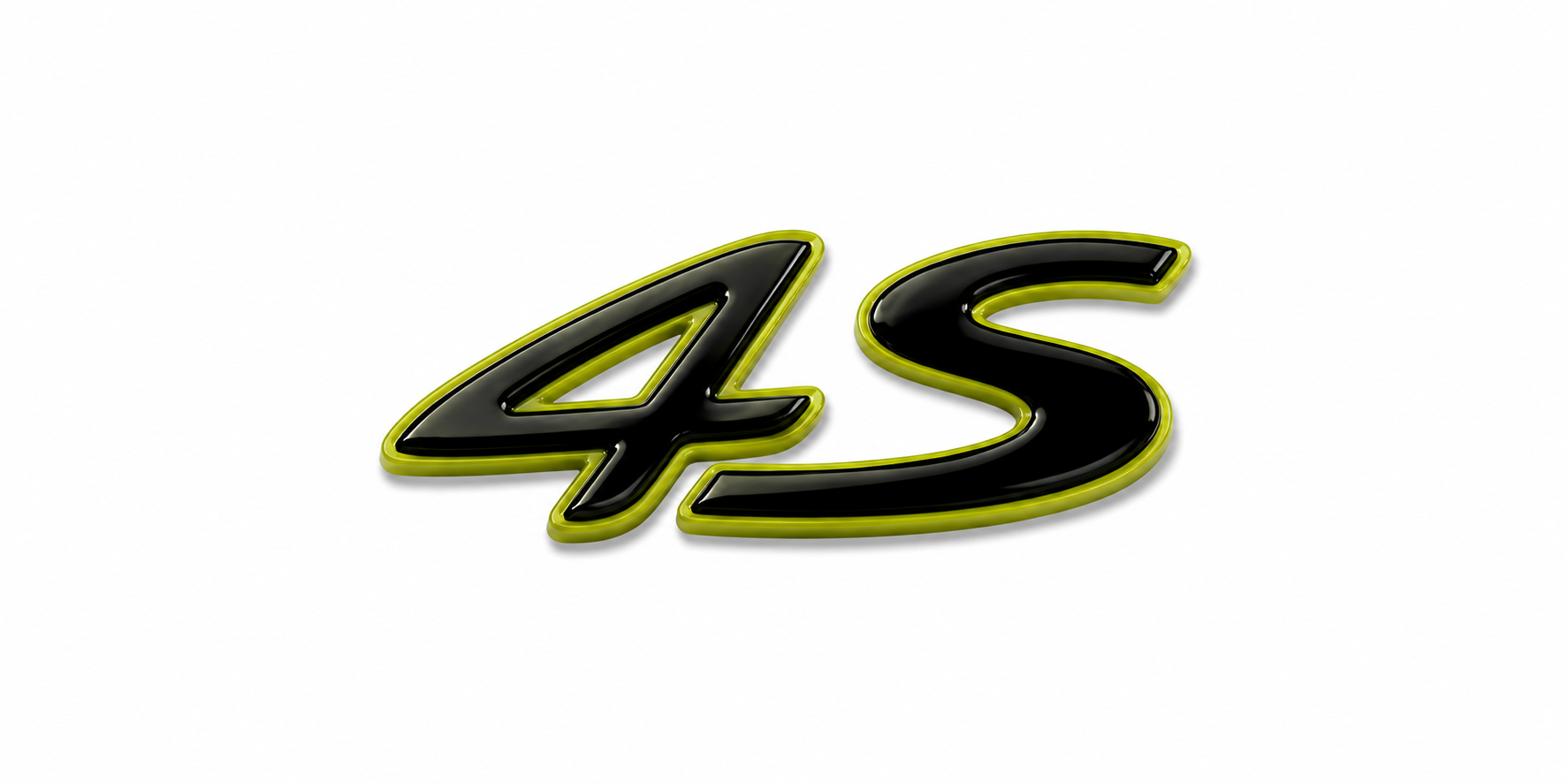 4S Black Letter Badge Emblem Green Base