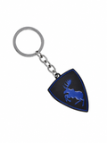 Blue Moose Shield Keychain
