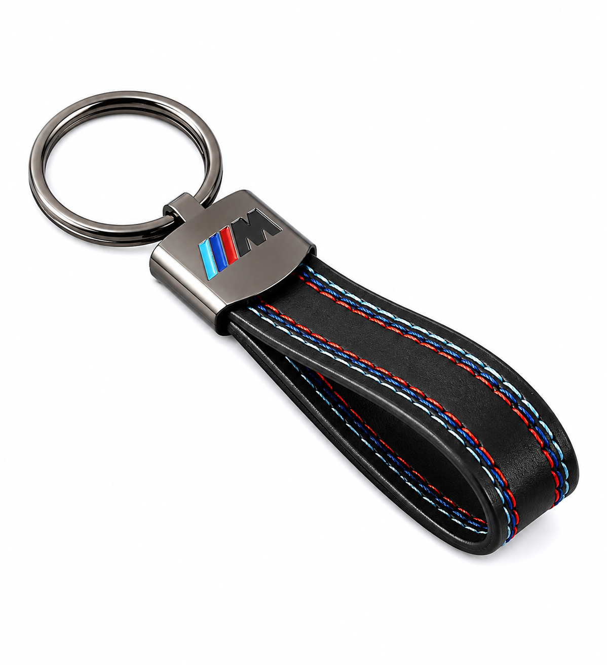 BMW M Sport Leather Keyring – With M Colors