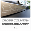 Cross Country Decal 72x4.5cm – Compatible with Volvo | Matte Silver & Matte Black