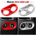 Headlight & Ignition Switch Trim Cover for Porsche Macan 2014–2020 – Red / Silver (LHD)
