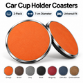 Universal Car Cup Holder Coasters – Premium Surface & Alloy Frame | 2-Pack