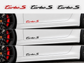 Porsche 2-pack Turbo S Decal Sticker – Red/Black (Fits all)