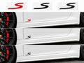 Porsche 2-pack S Decal Sticker – Red/Black (Fits all)