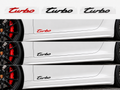Porsche 2-pack Turbo Decal Sticker – Red/Black (Fits all)