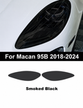 Smoked Black Headlight Protection & Styling Film for Porsche Macan 95B 2018–2024