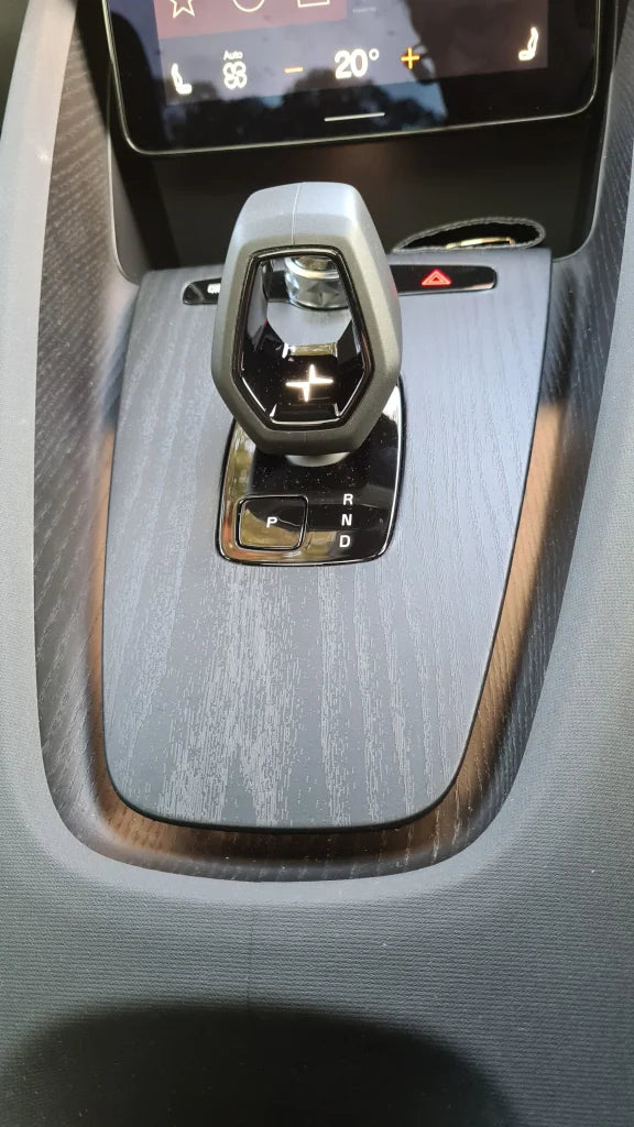 Polestar 2 Center Console Precut Vinyl Wrap - Wood/Brushed steel/Carbon fibre