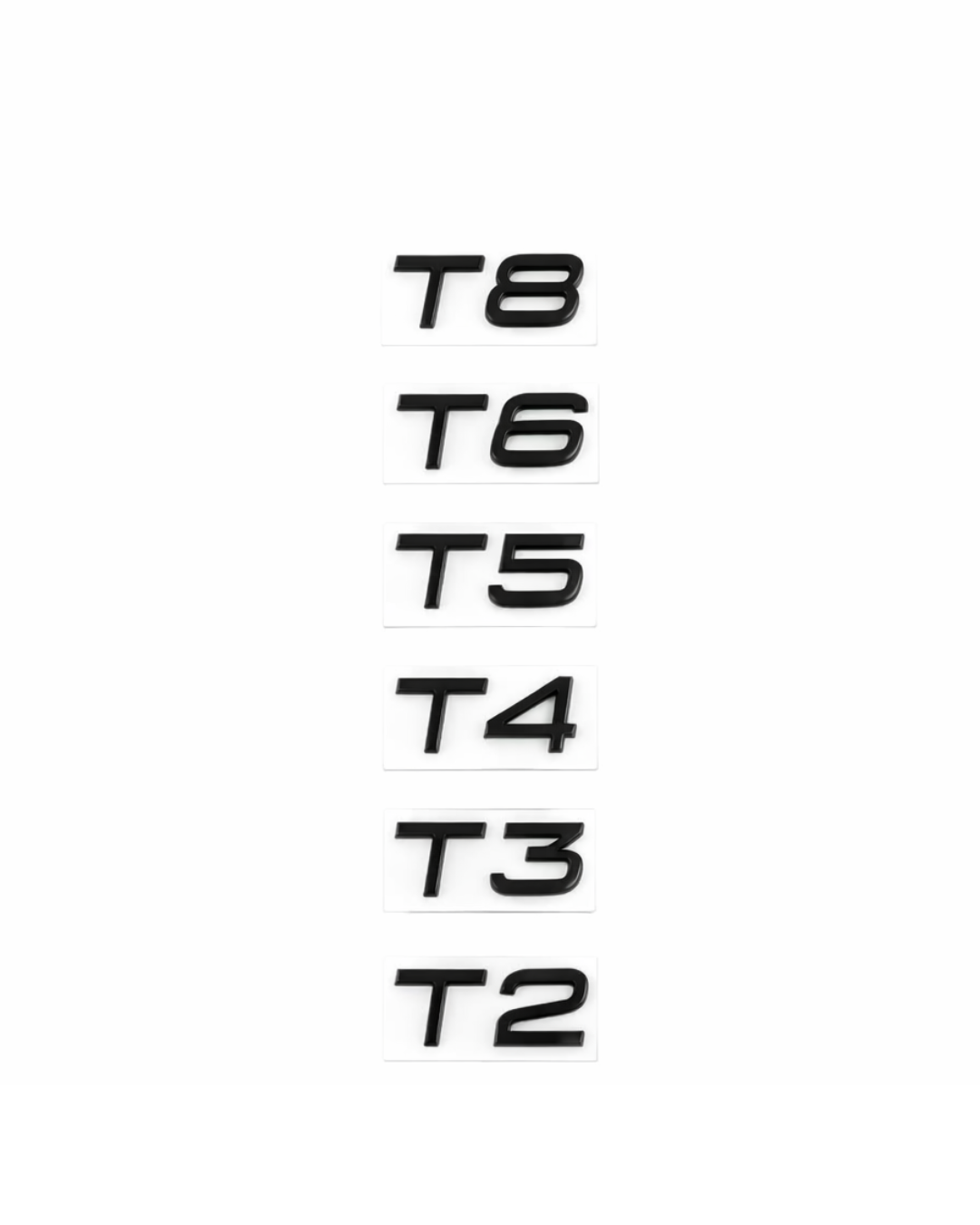 Volvo T-Series Rear Emblem Badges (T2–T8)