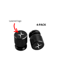 Polestar Valve Caps – Black Aluminum with lasered logo (4-Pack)